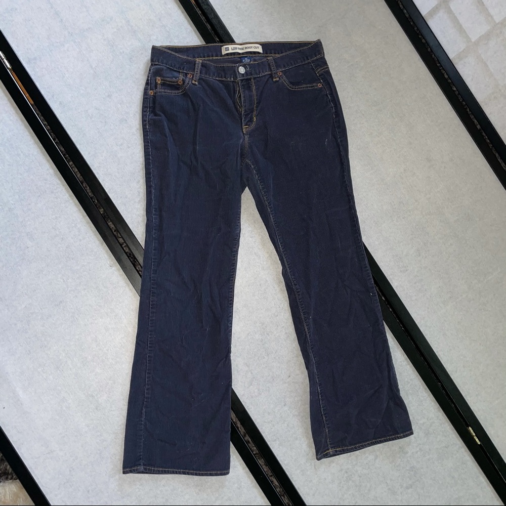 GAP Low Cut Rise Boot Cut C Embroidered Corduroy